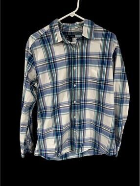 Gap Shirt Mens L Classic Fit Casual Button Up Check Plaid Long Sleeve